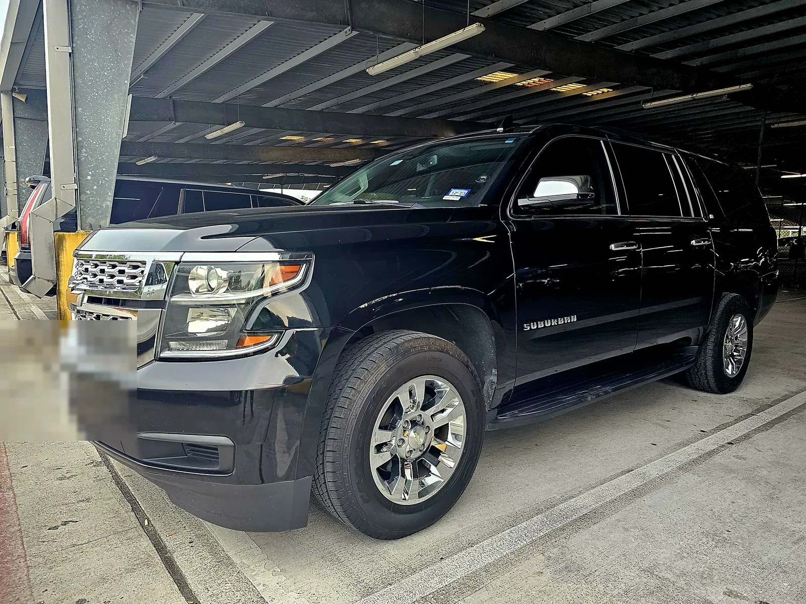Black Chevrolet Suburban used for private Houston to Galveston cruise port transfers