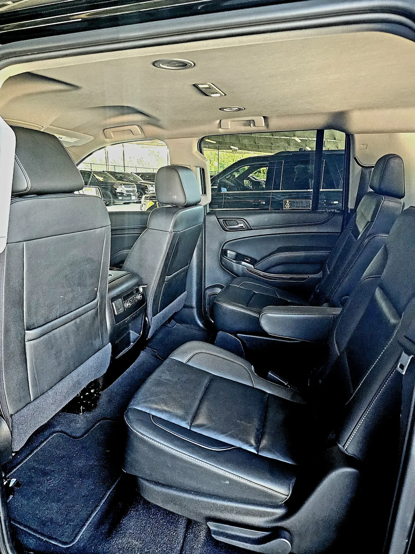 Second row captain seats and legroom in the Suburban